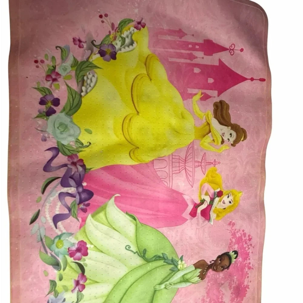 Vintage Disney Princess Pink Bath Mat Belle Cinderella Tiana Aurora 25x16